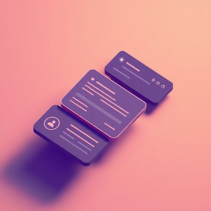 Ilustrație izometrică cu panouri de interfață chatbot pe fundal indigo
